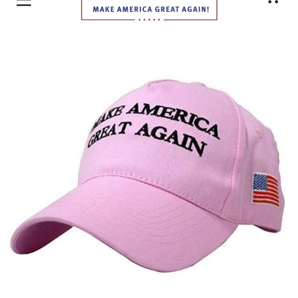 Make America Great Again hat and flag